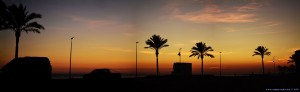 Panorama-Bild - Sunset at Cunit Playa – Spain – 17:43