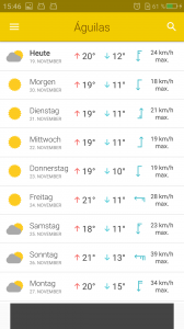 Wetter-App Águilas