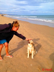 Mit Heidi am Platja L'Almadrava – Spain