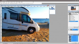 Wie manche Camper parken - Playa de las Palmeras – Spain – Adobe PhotoShop