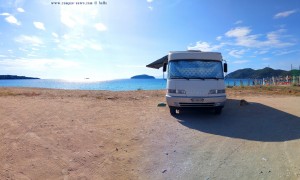 Parking at the Beach - Makedonias 46 - Nea Iraklitsa-Saranta - Kavala - Pangeo 640 07 Eastern Macedonien and Thrace – Greece – June 2018