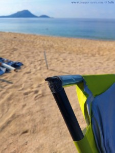 Das Zelt ist hinüber - Tristínika Beach – Greece