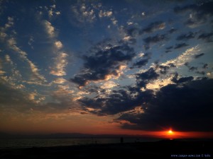 Sunset in Ikismos Lefkes – Greece