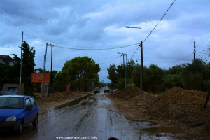 Nach dem Mittelmeer-Hurrikan Sorbas – Greece