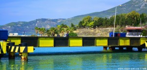 Versenkbare Brücke am Kanal von Korinth - Greece