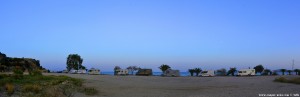 Viele Camper am Paliochano Beach Greece