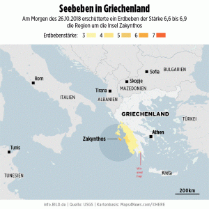 Erdbeben in Griechenland am 26.10.2018 um 2 Uhr in der Früh!