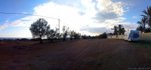 Parking at Avramiou Beach - Avramiou - Kalamata – Greece – November 2018