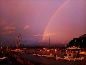 Rainbow at the Port of Pílos – Greece