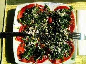 Bresaola mit Rucola und Parmesan