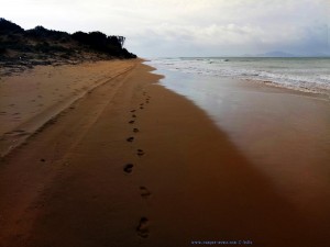 Meine Spuren im Sand *träller* - Kyllini Beach – Greece