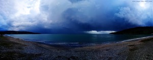 Heftiges Gewitter und Regen in Kamares Greece