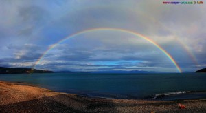 Rainbow at Kamares Beach – Greece