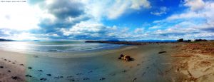 Beim Spaziergang mit Nicol am Vivari Beach – Greece