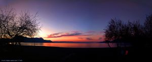Red Sunset at Metamorfosi Beach – Greece