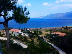 Parking at Metamorfosi Beach - Greece - March 2019