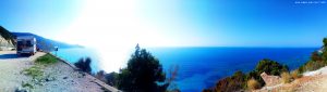 An einem Aussichtspunkt in Lefkada - Greece
