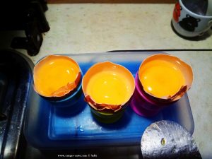 Vorbereitung für Dinner → Spiegelei auf grünen Butterbohnen - Dinner in Jesús Pobre – Spain