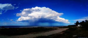 Regenwolke am Platja L'Almadrava ─ Spain ─ wieder ein Panorama-Bild aus 4 Einzelbildern