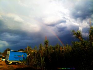 Rainbow at Platja L'Almadrava – Spain