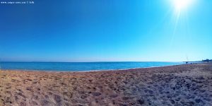 Meine Aussicht von meinem Strandplatz am Platja L'Almadrava – Spain