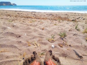 Dunkelgrauer Sand am Playa de Las Palmeras – Spain