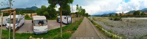 Parking in Aire Camping Car - Bléone - Halle des sports Alice Milliat - Promenade du Tibet - 04000 Digne-les-Bains - France - May 2023