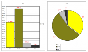 Der Dezember 2025 in Tagen und in Prozent